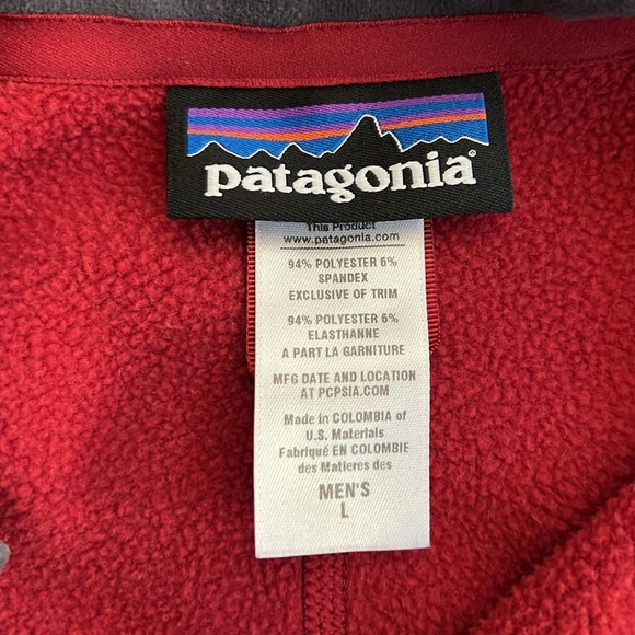 Patagonia full sleeve full zipper jacket men’s size L current size S - a hole - Picture 9 of 10